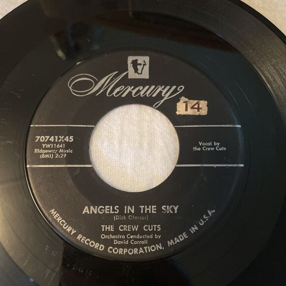 The Crew Cuts Angels In The Sky/Mostly Martha 45RPM Mercury Records 1955 - Picture 8 of 12